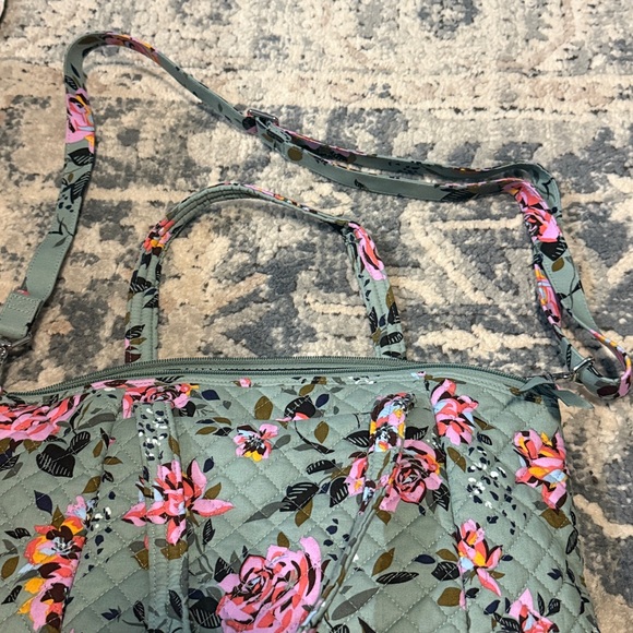 Vera Bradley Women's Cotton Glenna Satchel Rosy Outlook - Picture 6 of 6